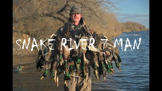 SNAKE RIVER 7 MAN  PUBLIC LAND DUCK HUNTING THE IDAHO SNAKE RIVER [upl. by Atsirtal454]