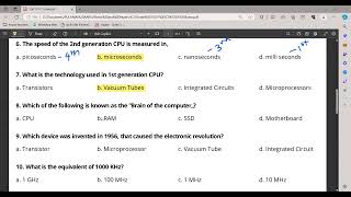 GRADE 7 ICT  UNIT 01 PAPER DISCUSSION CPU  FIRST TERM EXAMINATION  PART 1  PULAMAI AARU [upl. by Kal197]