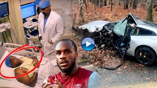 Michail Antonio west ham player crash scene moments before road traffic accident details😭 [upl. by Odine753]