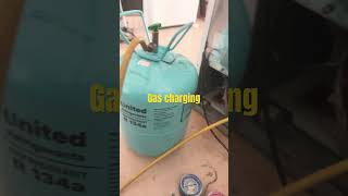 ￼ gas charging hvacmaintenance airconditioner airconditioningrepair automobile اكسبلور [upl. by Dnumde789]