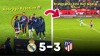 Rodrygo Funny Reaction To Brahim Diaz Goal Real Madrid Vs Atletico Madrid 53 [upl. by Oicnedif485]