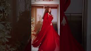 Barbie frock in red colour  slow motion  trending video  yt short [upl. by Athena]