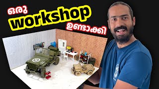 ജീപ്പ് മോഡിഫൈ ചെയ്യാൻ ഒരു workshop ഉണ്ടാക്കി 😍  Built a RC garage from scratch ❤️🔥 [upl. by Aicilf]