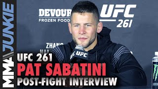 Patrick Sabatini happy UFC debut is over with  UFC 261 postfight [upl. by Sajet]