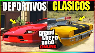 TOP 10 MEJORES DEPORTIVOS CLASICOS de GTA5 ONLINE QUE DEBES TENER TOP MEJORES CLASICOS GTA Mystic [upl. by Mafalda]