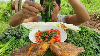 MGA LAGANG TALBOS AT BAGOONG  MUKBANG  PAGKAING BUKID Team AgustinTv [upl. by Yc]