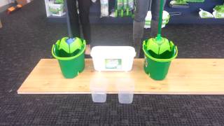 Vileda vs Sabco Mop Absorbency Demonstration [upl. by Krutz]