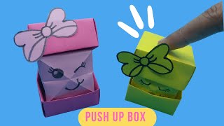 ★ ORIGAMI EMOJI PUSH UP BOX ★ Knutselen met papier vouwen met papier [upl. by Esilana141]