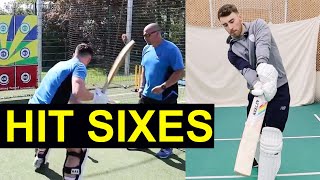 Sixes in Cricket How to hit Sixes in Cricket for beginners  How to hit Sixes on Leather ball [upl. by Paluas566]