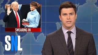 Weekend Update Donald Trump SwearsIn  SNL [upl. by Lebyram536]