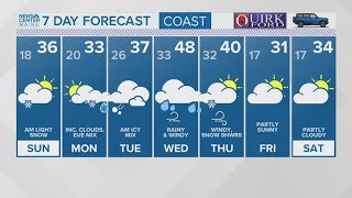 NEWS CENTER Maine Weather Video Forecast [upl. by Phira113]