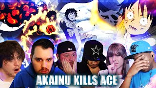 Akainu Kills Ace  Reaction Mashup [upl. by Bartle66]