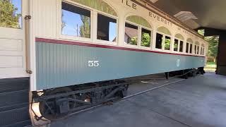 Lynnwood Interurban Car No 55 Heritage Park Trolley Barn [upl. by Awad328]