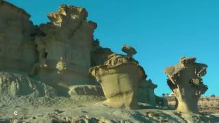 SPAIN erosion rocks of Bolnuevo near Mazarron hdvideo [upl. by Anitsua]