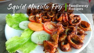 Squid Masala Recipe  Goan Squid Recheado Fry  Calamari Recheado Masala foodieway goanfood food [upl. by Loeb]