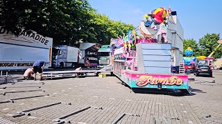 Oprijden  Opbouw Kermis  Aufbau Kirmes  Kermis Oss 2024 part3 [upl. by Gapin91]