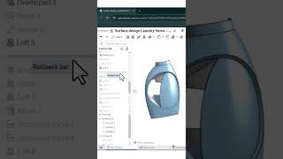 Onshape Surface Modeling of the Detergentbottle with CAD software surface cad design 3d [upl. by Annawd247]