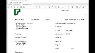 Visning af bogført faktura samt kopiering [upl. by Drislane]