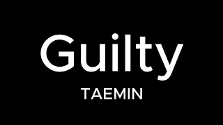 Guilty  TAEMIN Karaoke Version [upl. by Sommers32]