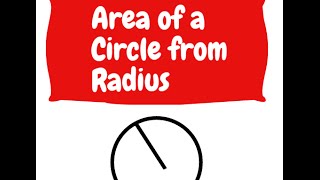 Area of a Circle from radiusWord Problems [upl. by Leahcimnaj]