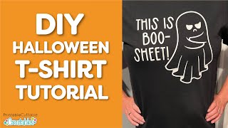 DIY Halloween TShirt Tutorial  This is BOO Sheet SVG Design  StepbyStep Guide [upl. by Haya]