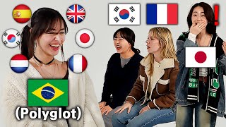 Polyglots Surprising People By Speaking Their Language Guess the Language [upl. by Sapowith]