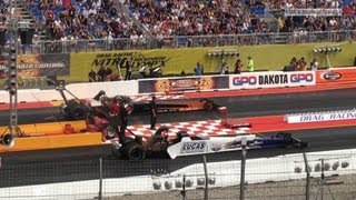 NitrOlympX 2013  Top Fuel Qualifying Summary [upl. by Hirz]