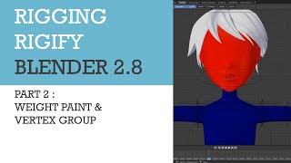 Tutorial Rigging Rigify Blender 28  Part 2  Weight paint amp Vertex Groups [upl. by Yelnik]