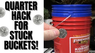 No More Stuck Buckets  Use A Quarter To Separate Them In Two Seconds 14 Hacks [upl. by Keary560]