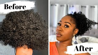 How To Curl Synthetic Afro Puff Drawstring Hair [upl. by Burk]