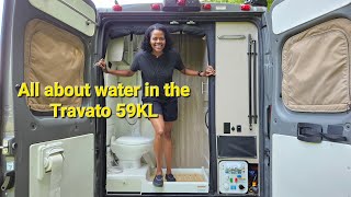 showering and all things water in the Travato 59KL vanlife [upl. by Weldon]