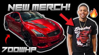 MY 700WHP INFINITI G37 IS BACK  My First Ever Merch Drop [upl. by Euqinot]