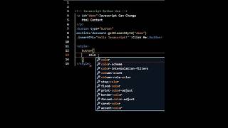 Javascript Button Onclick And Content Text Change Event shorts javascript coding [upl. by Znerol]