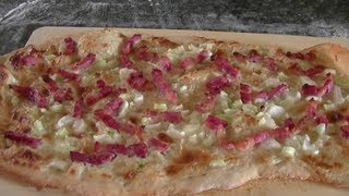 Tarte Flambee  Flammkuchen [upl. by Olympium]