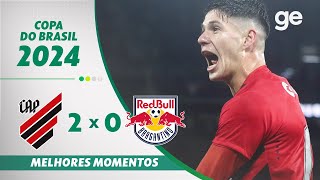 ATHLETICOPR 2 X 0 BRAGANTINO  MELHORES MOMENTOS OITAVAS DE FINAL COPA DO BRASIL  geglobo [upl. by Notsle]