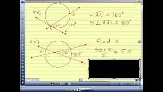 Geometry 94 Secant and Tangent anglesavi [upl. by Jonna]