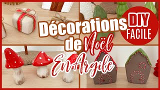 DÉCORATIONS DE NOËL AVEC DE LARGILE AUTO DURCISSANTE [upl. by Iznekcam451]