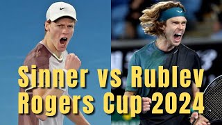 Jannik Sinner vs Andrey Rublev Extended Highlights  Montreal Rogers Cup Tennis 2024 QF Set 1 [upl. by Angie]