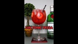 🔴 Cómo hacer un GIN TONIC de FRESA 🍓 [upl. by Neelon]