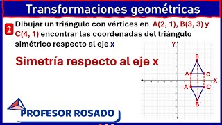 SIMETRÍA RESPECTO AL EJE X [upl. by Nimajaneb]