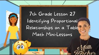 Identifying A Proportional Relationship on a Table [upl. by Kerwin]