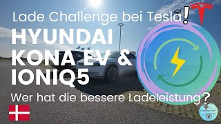 Lade Challenge bei Tesla mit dem HYUNDAI KONA EV und dem IONIQ5 [upl. by Asirem849]