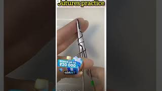 Sutures practice medicaldoctor sutureremoval suturesmedicaleducation [upl. by Lapo]