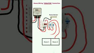 ISOLATOR CONNECTION  Isolator switch  House wiring  Electrical work housewiring isolator [upl. by Abixah]