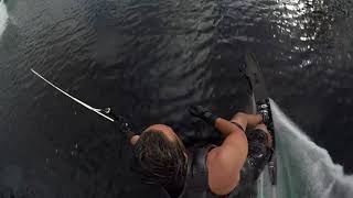 Jon Travers epic POV slalom waterski [upl. by Brnaby]