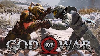 Insane DoomGuy vs Retired Master Chief Fight Scene  God of War Mods [upl. by Leumek]