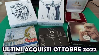 Monete Acquistate Ottobre 2022  Euro Proof Vaticano Francia Monete in Argento [upl. by Damahom]