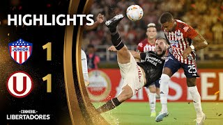 JUNIOR FC vs UNIVERSITARIO  HIGHLIGHTS  CONMEBOL LIBERTADORES 2024 [upl. by Silevi]