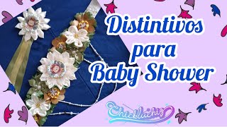 Distintivos para Baby Shower diy manualidades hechoamano baby babyshower craft floresdetela [upl. by Sussman]