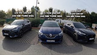 RÖVANŞ KAPIŞMA  Cupra Formentor RacehipStock  Renault Megane 13 TCE 140 HP Performans Kıyaslama [upl. by Ssyla]